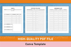 Side Hustle Project Planner Template on Canva - CraftNest - Digital Crafting and Art