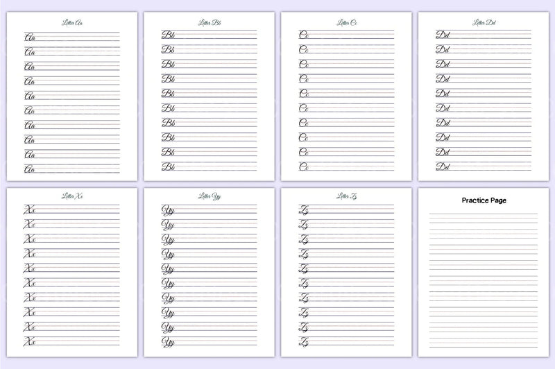 Cursive Handwriting Workbook for Kids - CraftNest - Digital Crafting and Art