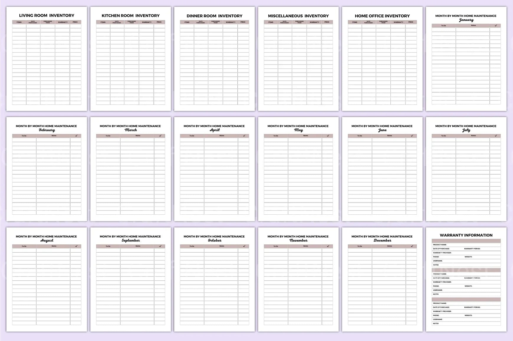 Home Maintenance Planner Guide - CraftNest - Digital Crafting and Art