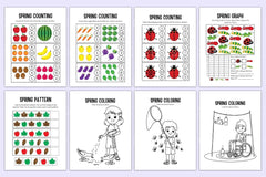 Kindergarten Spring Workbook for Early Learning - CraftNest - Digital Crafting and Art