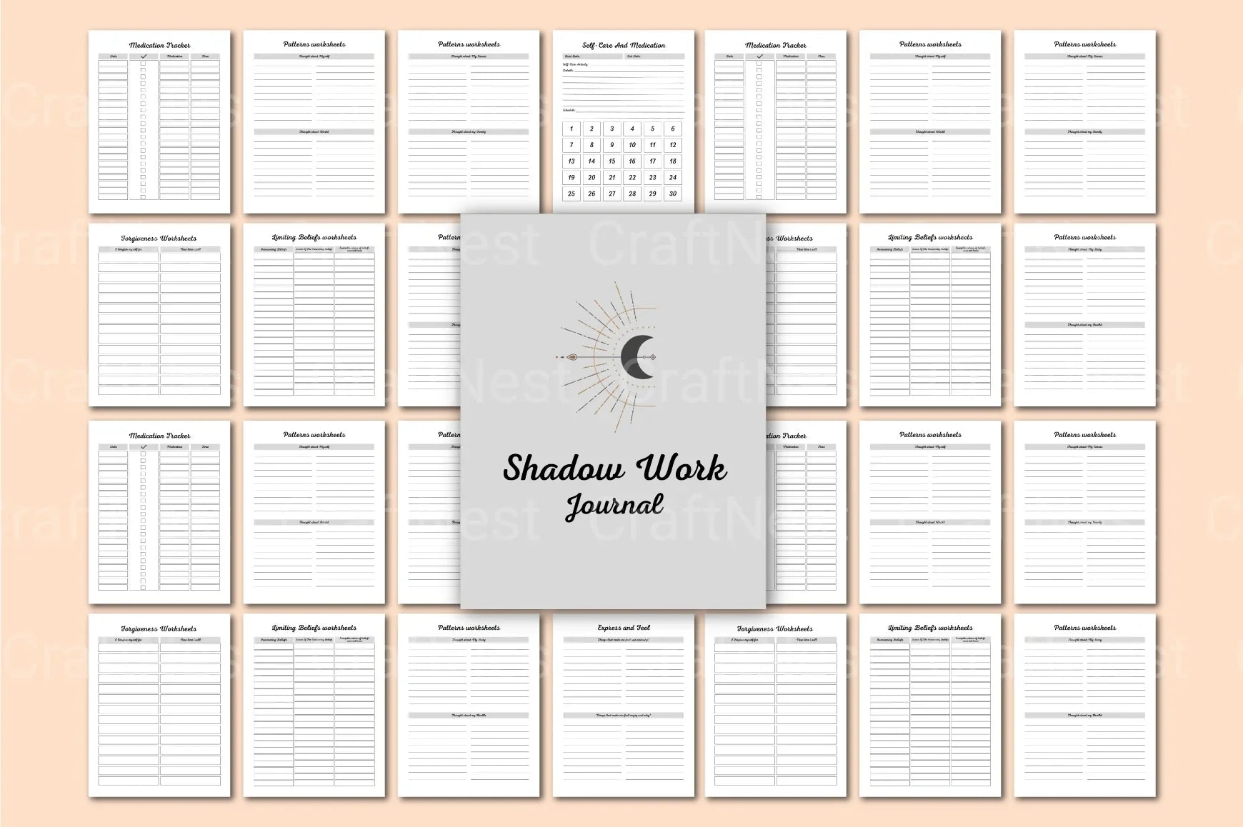 Shadow Work Prompts for Personal Growth - CraftNest - Digital Crafting and Art
