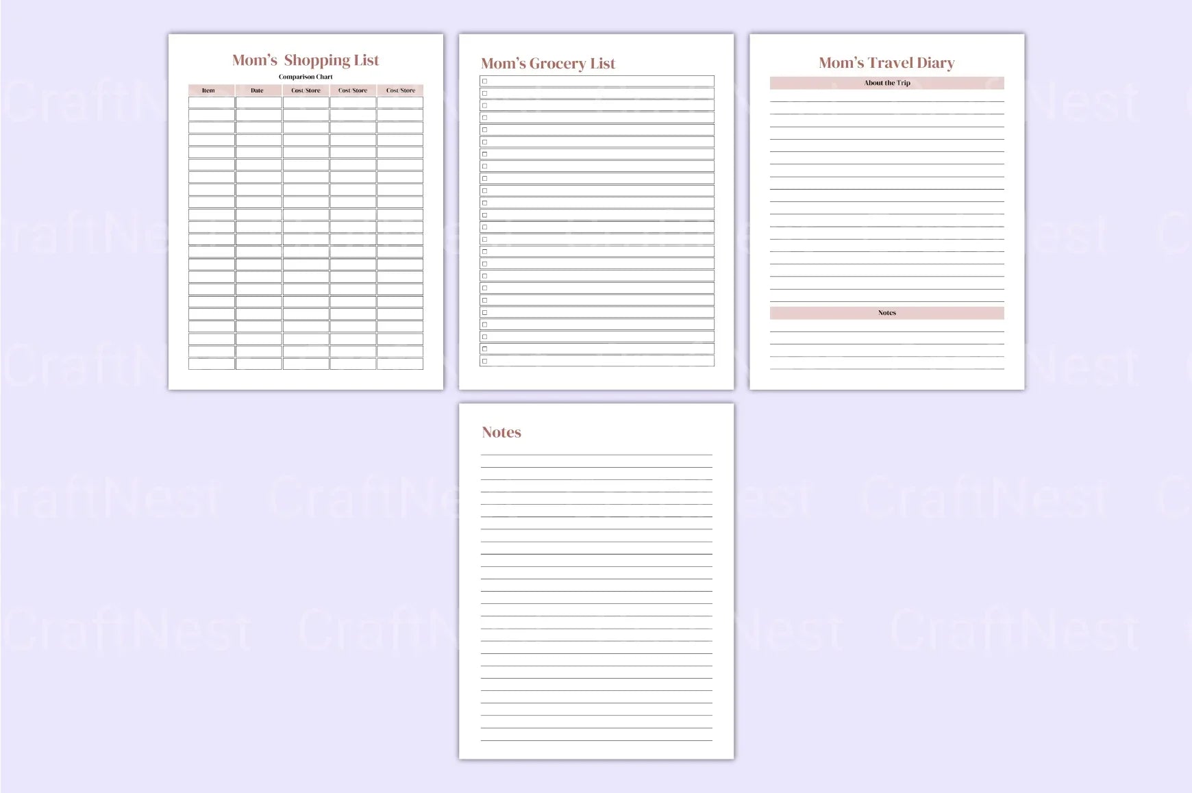Mom Planner Canva Template - CraftNest - Digital Crafting and Art
