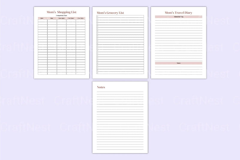 Mom Planner Canva Template - CraftNest - Digital Crafting and Art
