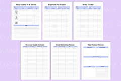 Online Shop Planner Template - CraftNest - Digital Crafting and Art