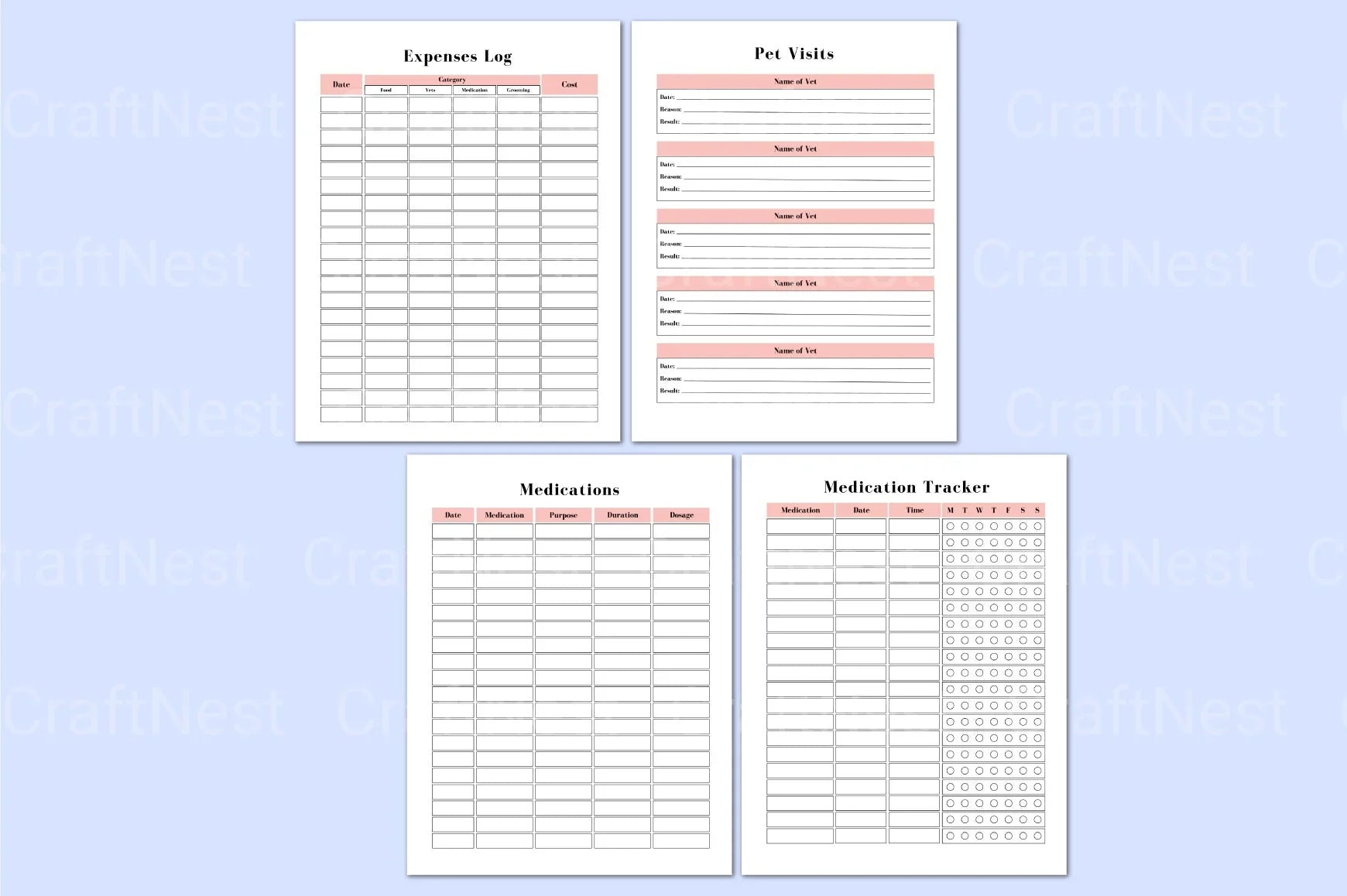 Pet Care Organizer: Simplify Your Pet's Routine - CraftNest - Digital Crafting and Art