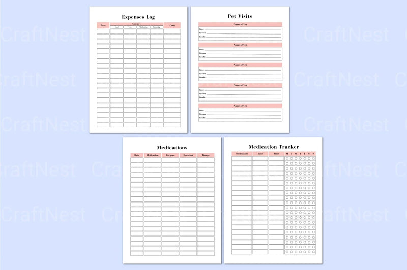 Pet Care Organizer: Simplify Your Pet's Routine - CraftNest - Digital Crafting and Art