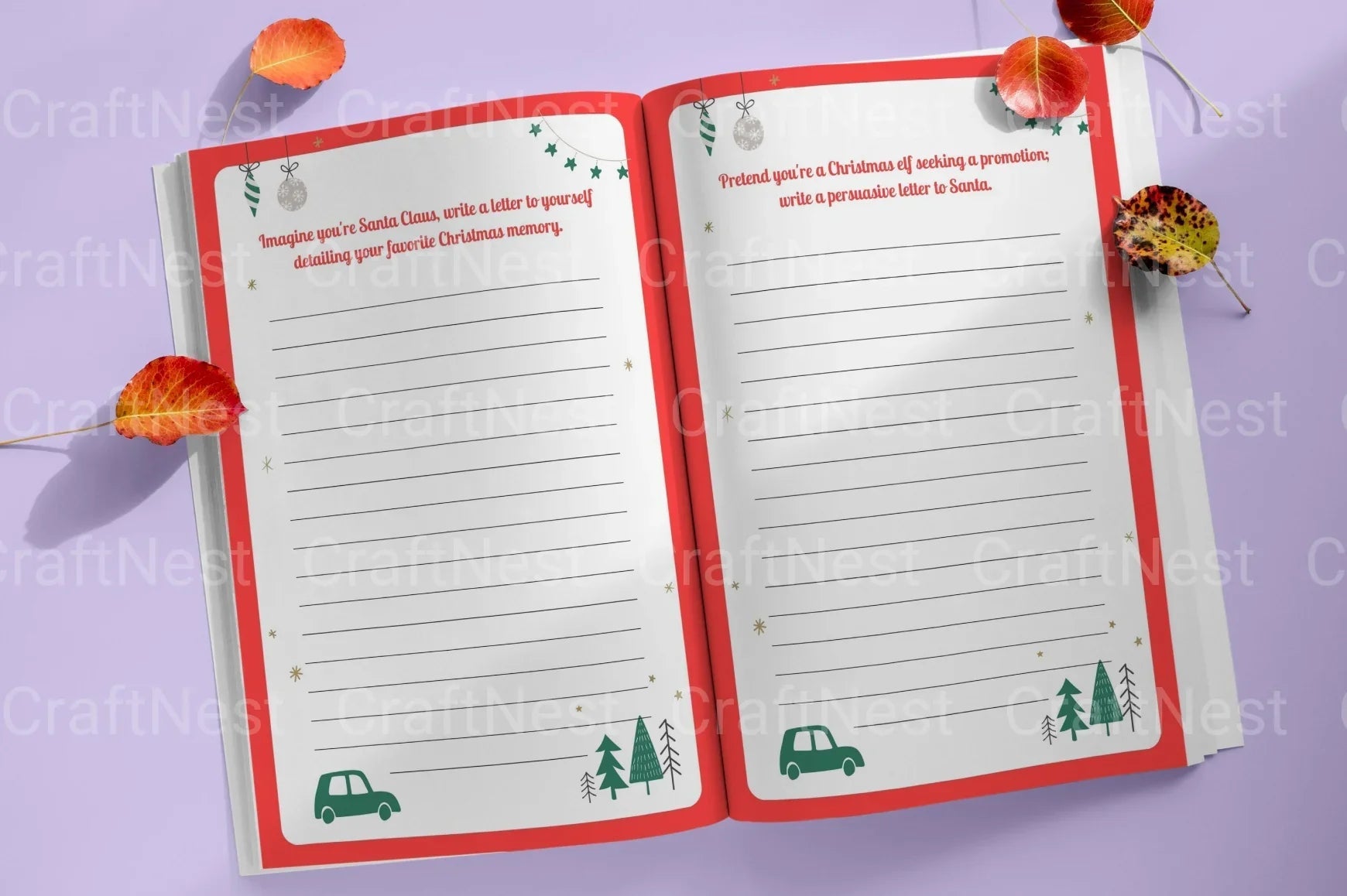 Letters to Santa with Writing Prompts - CraftNest - Digital Crafting and Art