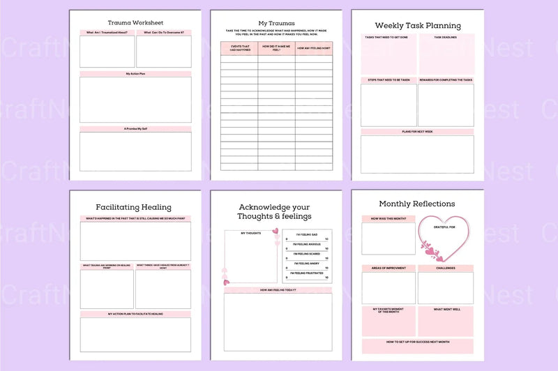 PTSD Trauma Processing Workbook for Healing and Recovery - CraftNest - Digital Crafting and Art