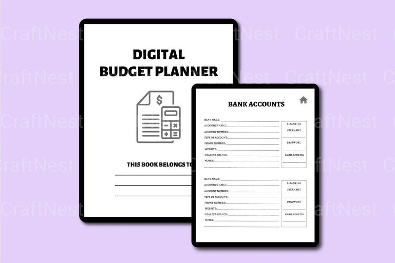 Budget Planner Template - CraftNest - Digital Crafting and Art