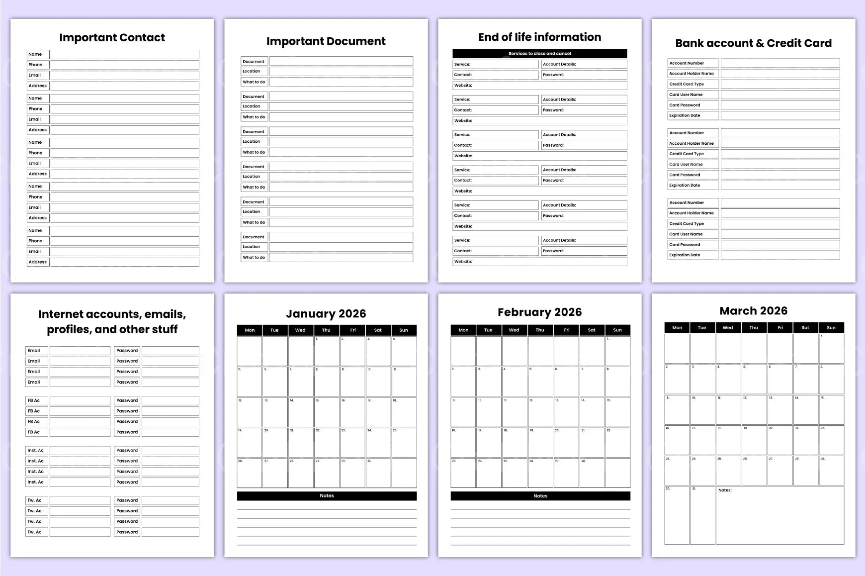 End of Life Planner Guide - CraftNest - Digital Crafting and Art