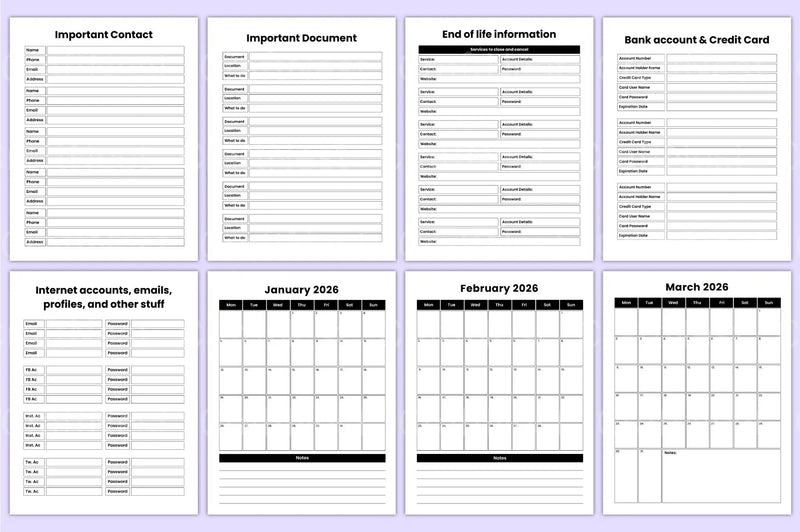End of Life Planner Guide - CraftNest - Digital Crafting and Art