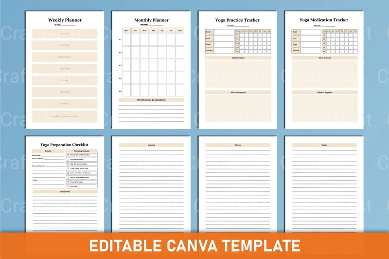 Yoga Canva Template for Design Inspiration - CraftNest - Digital Crafting and Art