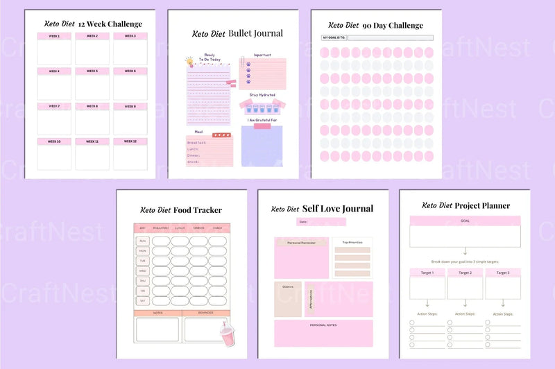 Keto Diet Planner for Effective Weight Loss - CraftNest - Digital Crafting and Art