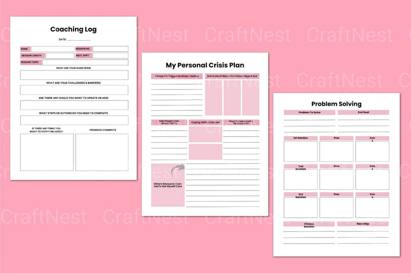 Growth Mindset Coaching Workbook - CraftNest - Digital Crafting and Art
