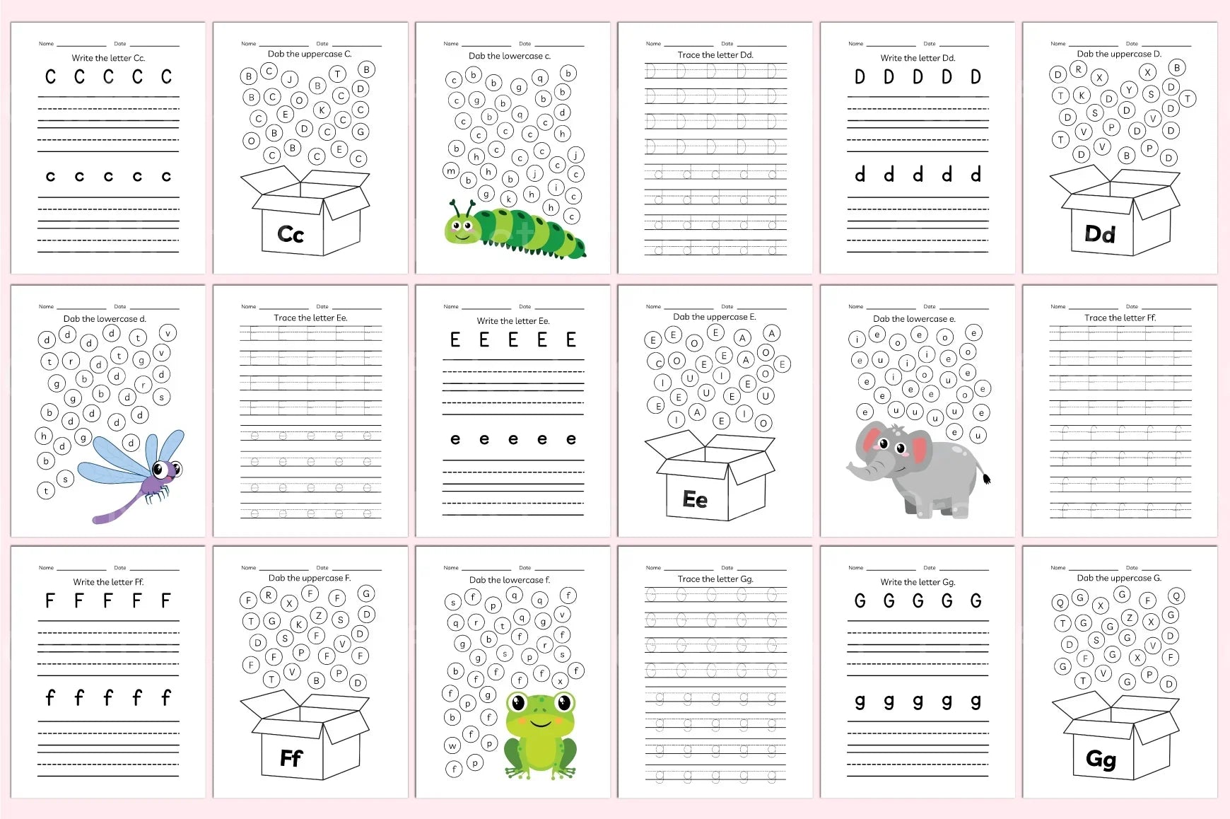 Preschool Alphabet Workbook for Early Learning - CraftNest - Digital Crafting and Art