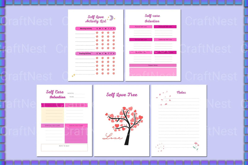 Self Love Workbook for Personal Growth - CraftNest - Digital Crafting and Art