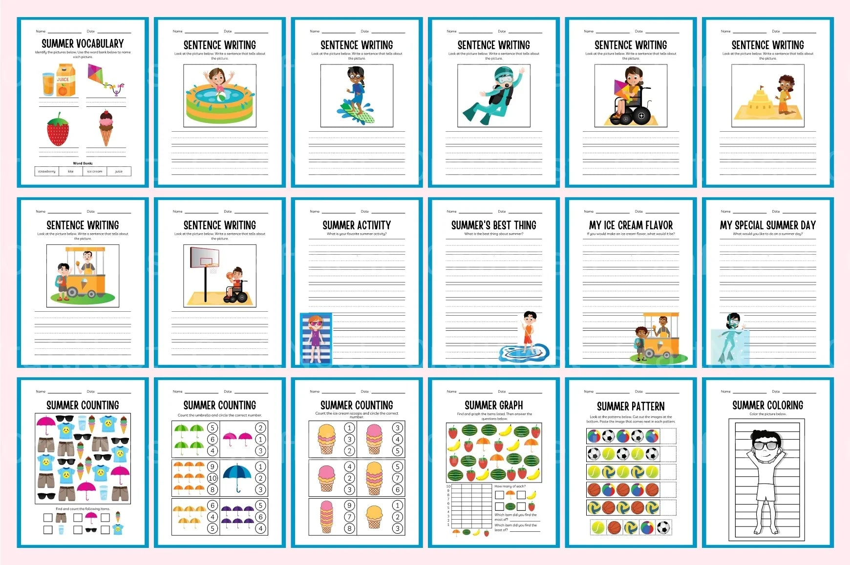Spring Summer Workbook Collection - CraftNest - Digital Crafting and Art