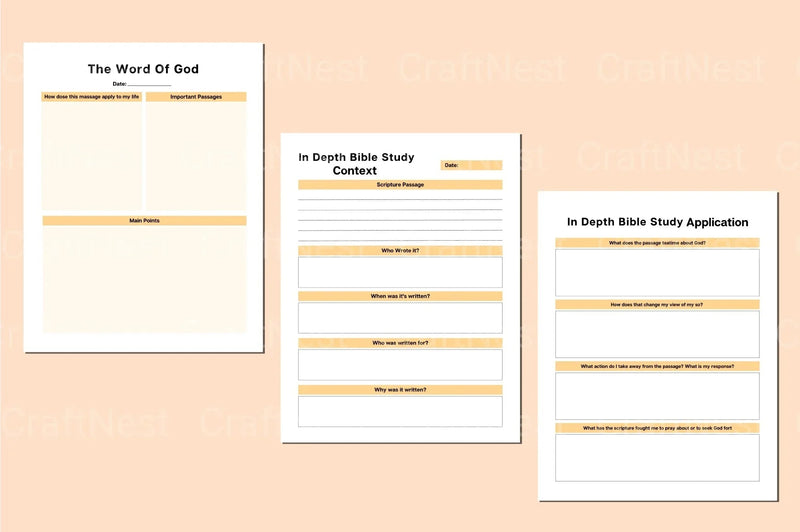 Devotional Planner for Spiritual Growth - CraftNest - Digital Crafting and Art