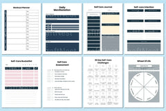 Mental Health Planner for Wellness and Self-Care - CraftNest - Digital Crafting and Art