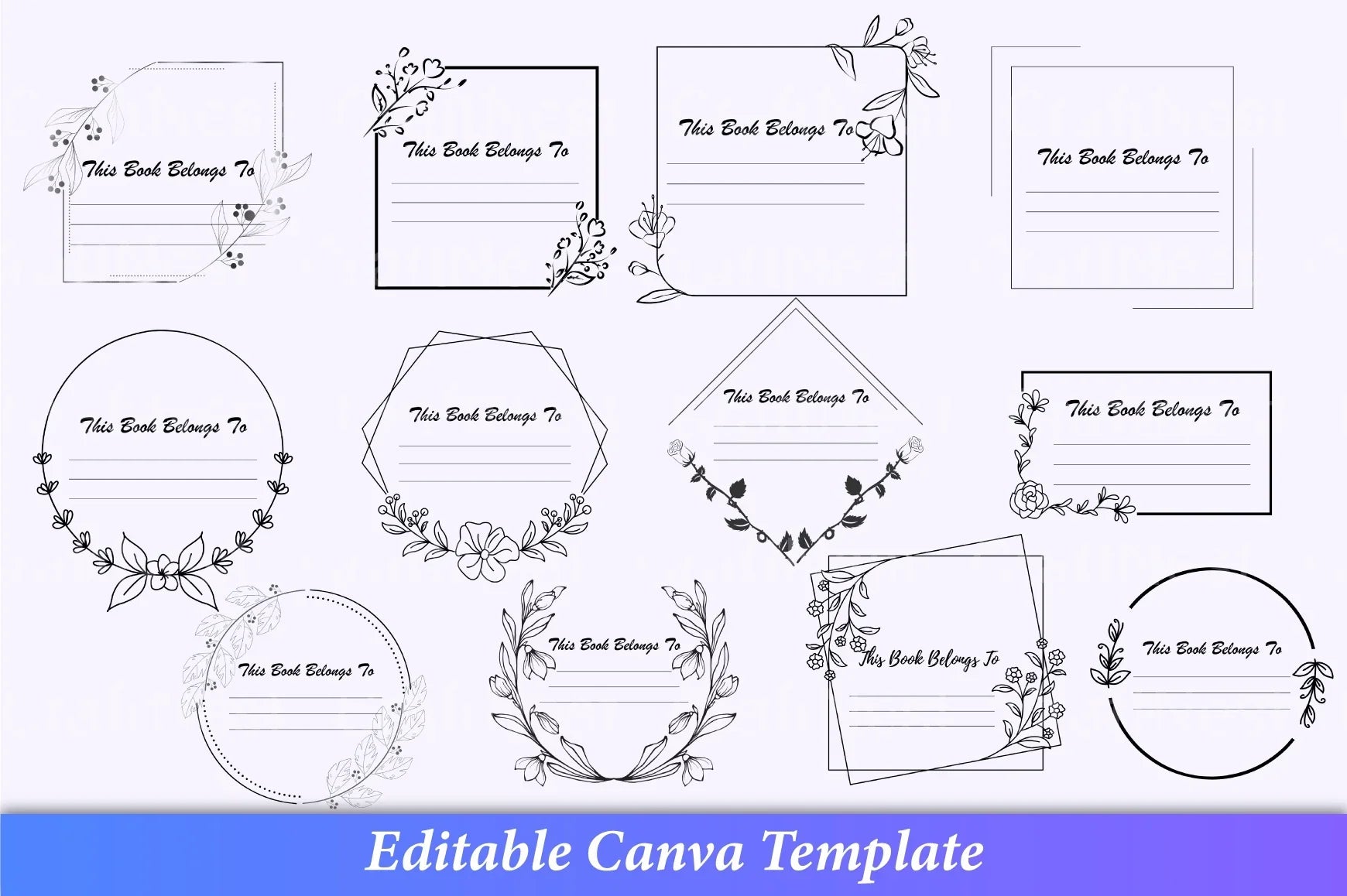 Personalized Book Ownership Label - CraftNest - Digital Crafting and Art