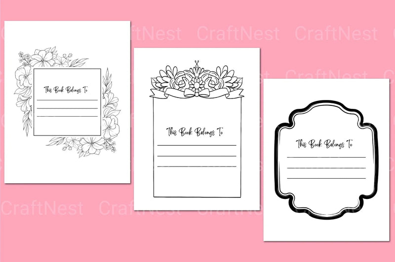 This Book Belongs To: Personalized Bookplate Design - CraftNest - Digital Crafting and Art