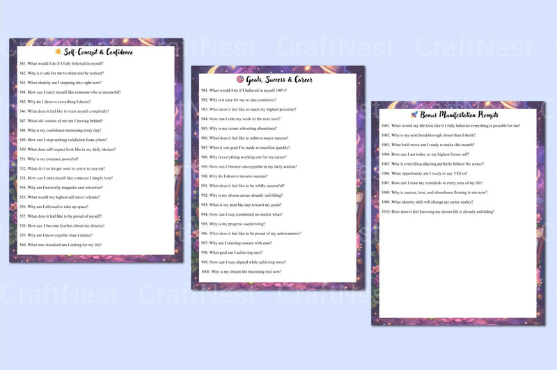 Manifestation Prompts Guide - CraftNest - Digital Crafting and Art