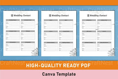 Wedding Planner Canva Template - CraftNest - Digital Crafting and Art