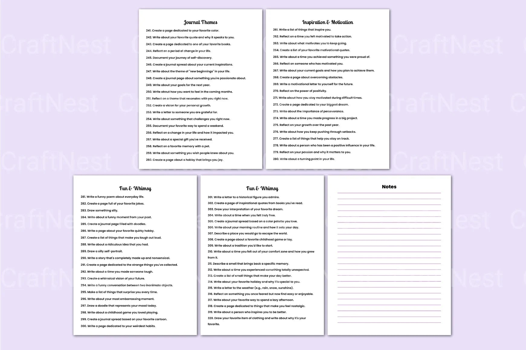 300 Creative Prompts for Inspiration - CraftNest - Digital Crafting and Art