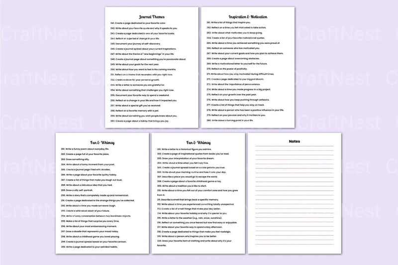 300 Creative Prompts for Inspiration - CraftNest - Digital Crafting and Art