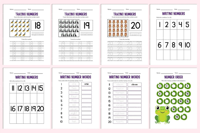 Kindergarten Addition Workbook - CraftNest - Digital Crafting and Art
