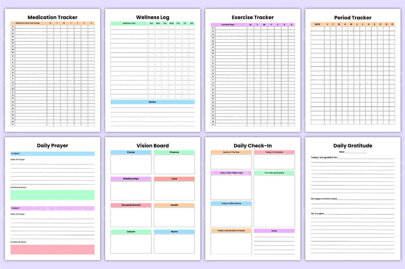 Wellness Lifestyle Organizer - CraftNest - Digital Crafting and Art