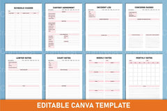 Child Custody Binder Canva Interior Template - CraftNest - Digital Crafting and Art
