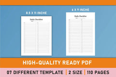 Daily Checklist Planner  Bundle - CraftNest - Digital Crafting and Art