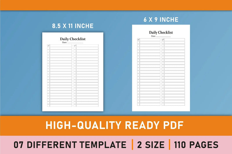 Daily Checklist Planner  Bundle - CraftNest - Digital Crafting and Art