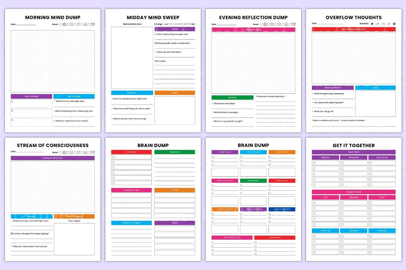 ADHD Brain Dump Guide - CraftNest - Digital Crafting and Art