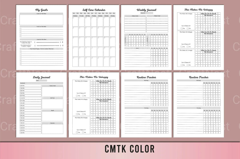 Weight Loss Self-Care Planner - CraftNest - Digital Crafting and Art