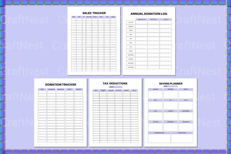 Budget Financial Planner - CraftNest - Digital Crafting and Art