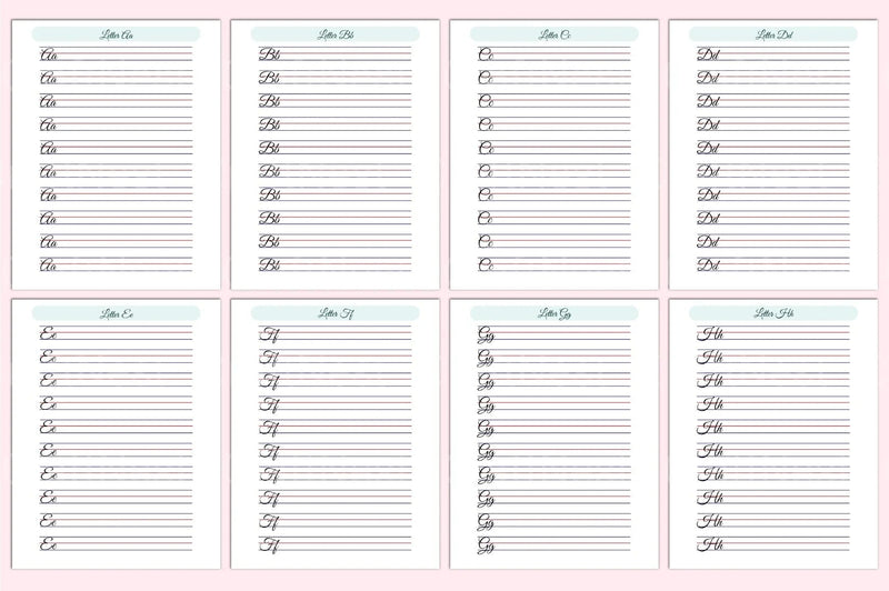 Cursive Letter Workbook for Handwriting Practice - CraftNest - Digital Crafting and Art