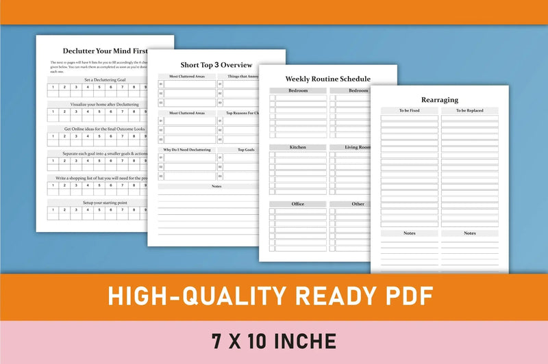 Decluttering Planner Organizer Bundle - CraftNest - Digital Crafting and Art