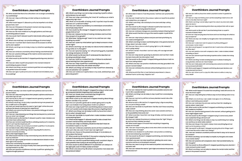 Overthinkers Prompts: Creative Inspiration Guide - CraftNest - Digital Crafting and Art