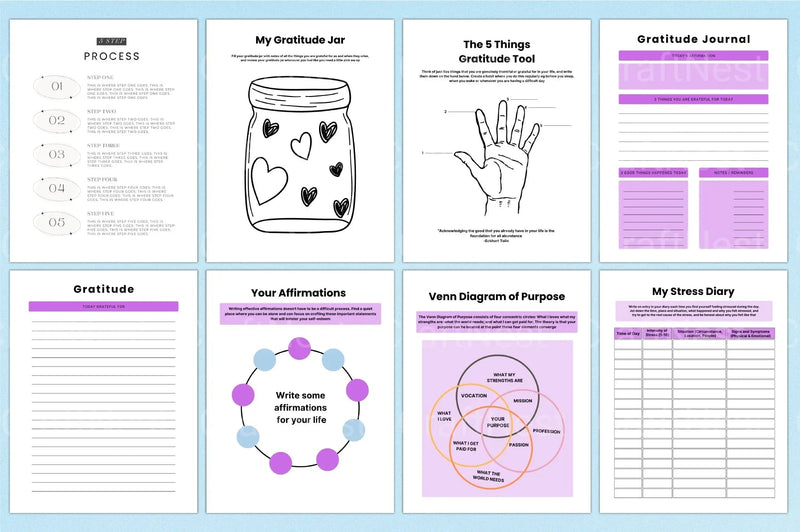 Life Coaching Planner for Personal Growth - CraftNest - Digital Crafting and Art