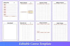 Side Hustle Planner Canva Template - CraftNest - Digital Crafting and Art