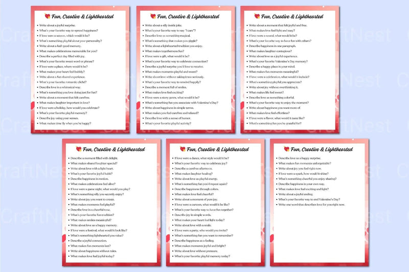 Valentine's Day Creative Prompts - CraftNest - Digital Crafting and Art