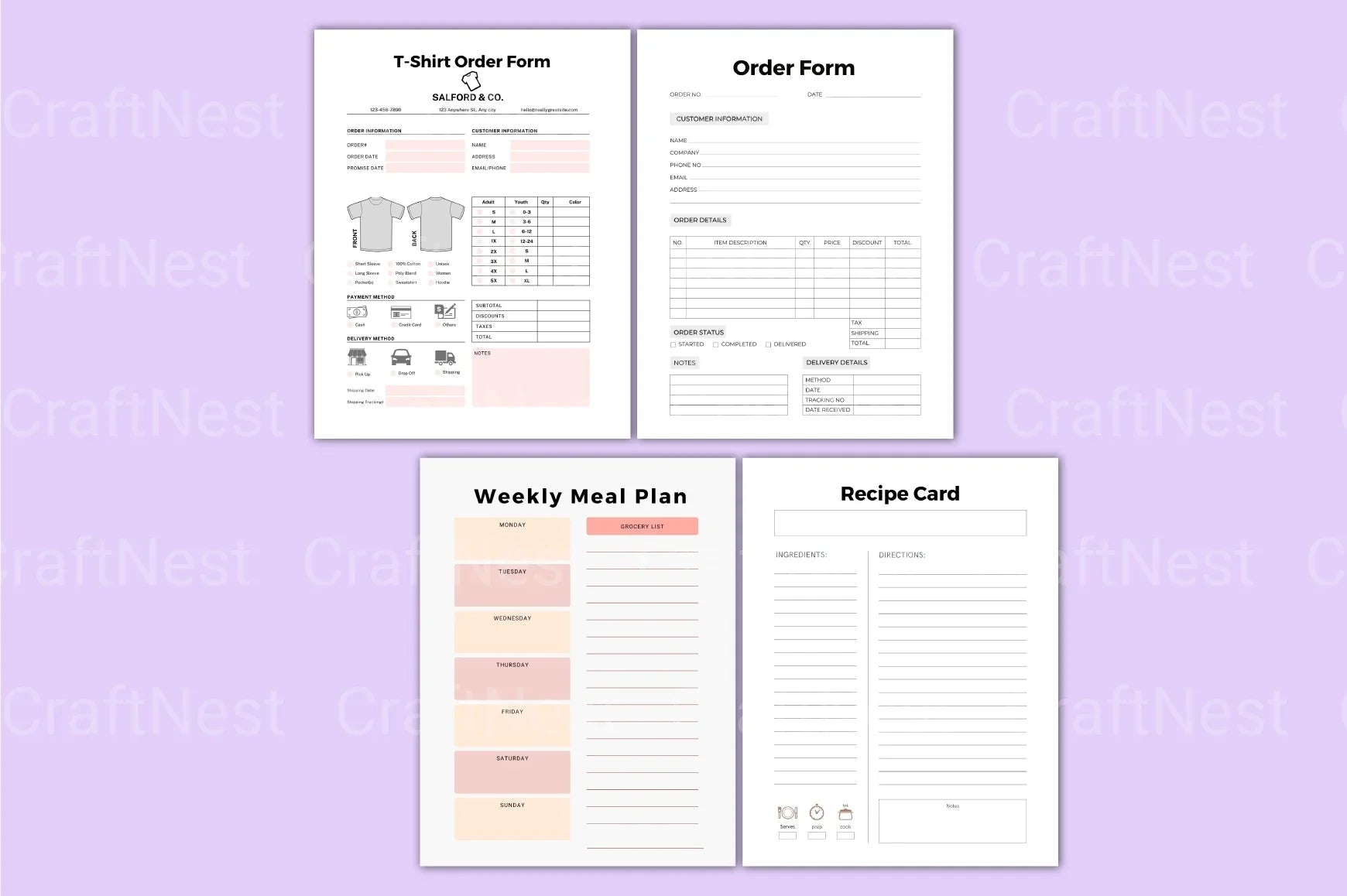 Editable Canva Template Collection - CraftNest - Digital Crafting and Art