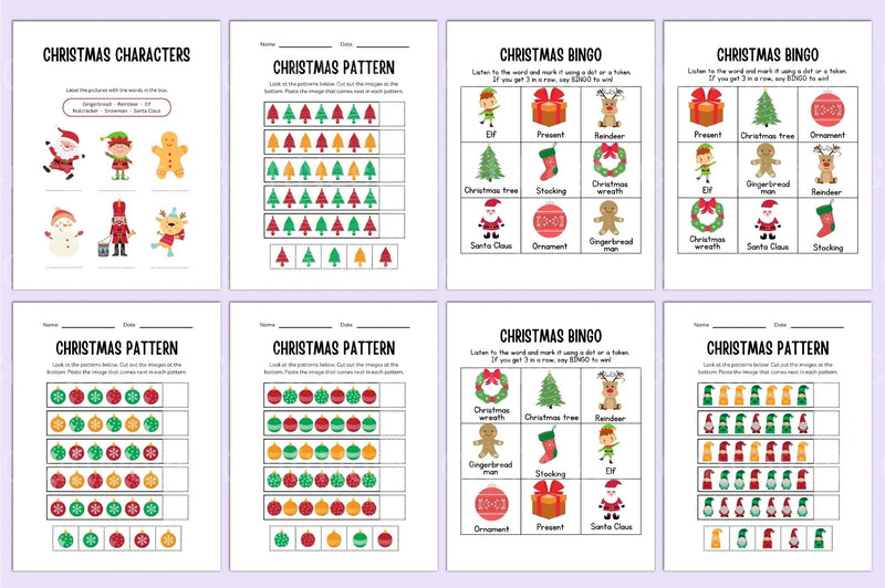 Kindergarten Christmas Workbook - CraftNest - Digital Crafting and Art
