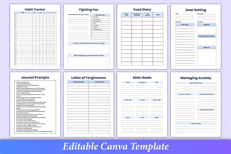 Mental Health Worksheets for Wellbeing - CraftNest - Digital Crafting and Art