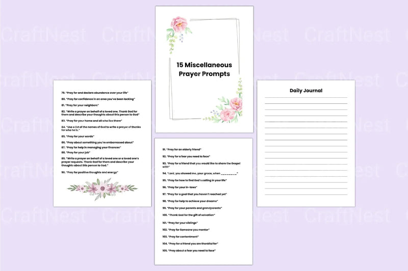 Prayer Prompts Guide for Inspiration - CraftNest - Digital Crafting and Art