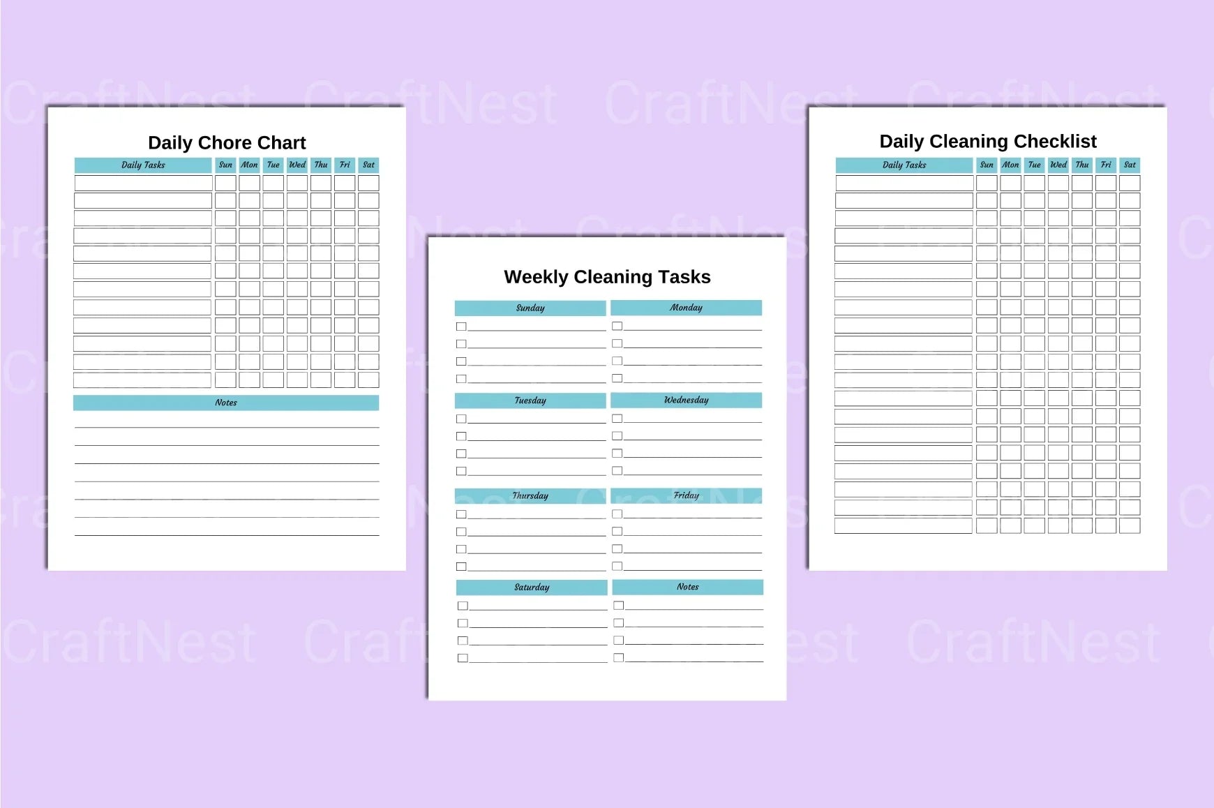 ADHD Cleaning Planner for Effective Organization - CraftNest - Digital Crafting and Art