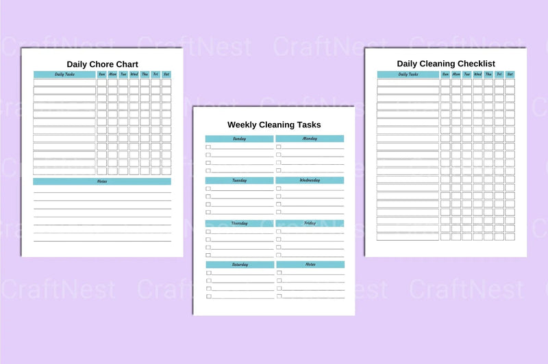 ADHD Cleaning Planner for Effective Organization - CraftNest - Digital Crafting and Art