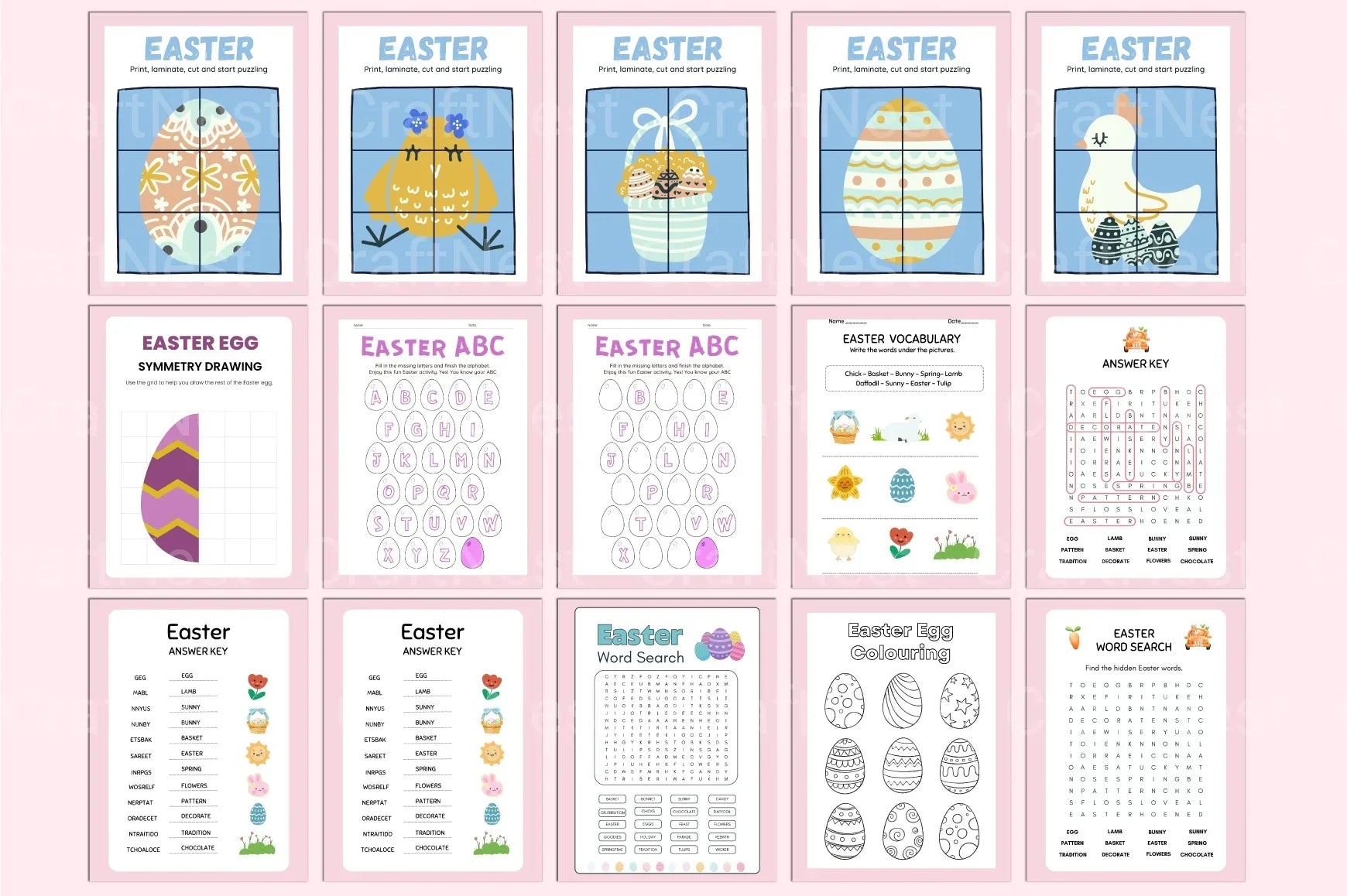 Easter Activity Coloring Book for Kids - CraftNest - Digital Crafting and Art